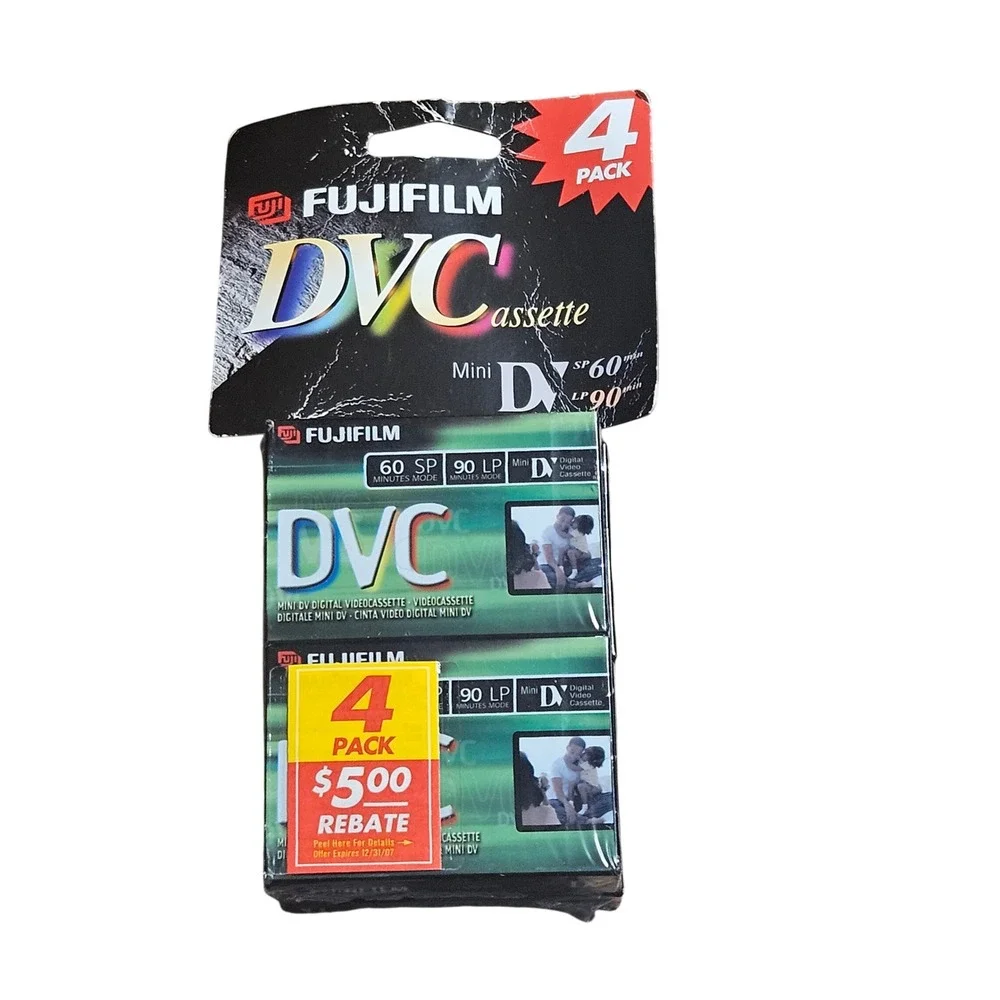 Fujifilm DVC Mini DV Digital Videocassette 60 SP 90 LP 4 Pack Sealed NIB